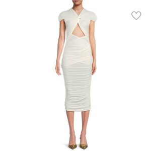 Torn by Ronny Kobo White Bodycon Dress